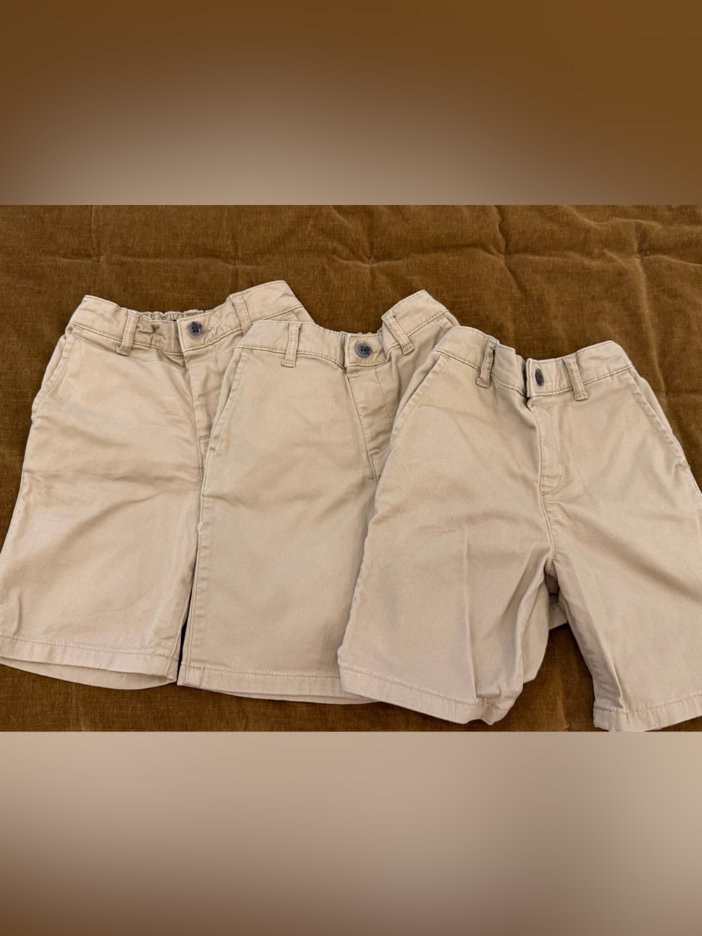The Children's Place Tan Khaki Shorts Trio